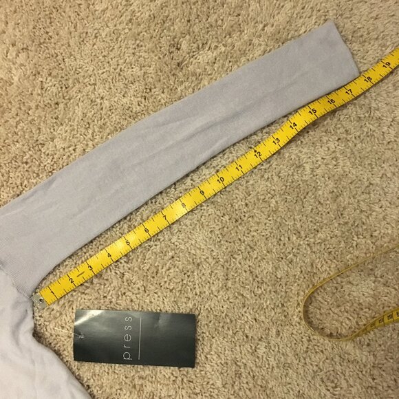 NWT Ice Blue Split V-Neck Rib Sleeves Pullover Top - Picture 15 of 15